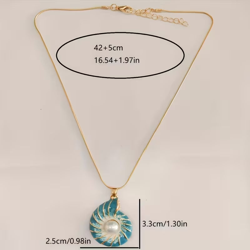 Collana in Perle di Conchiglia e Oro