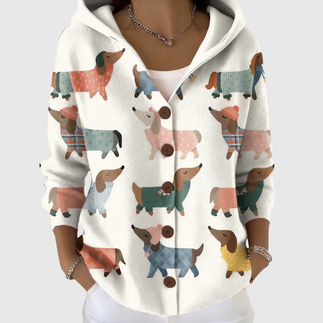 Neve | Giacca in maglia con cappuccio