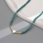 Collana Minimalista Cuore Turchese