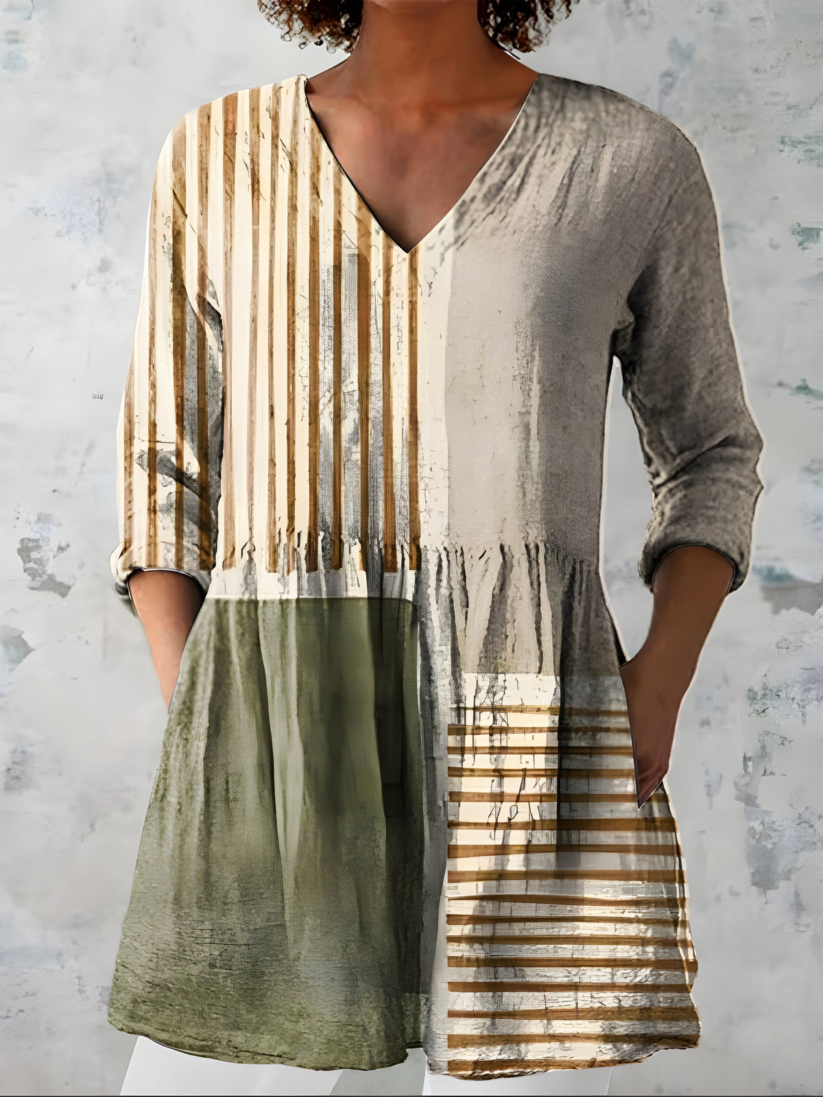 Natalie | Blusa Lunga con Scollatura a V