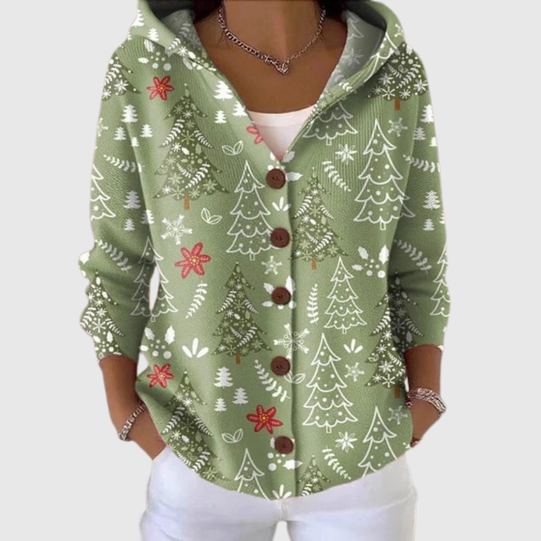 Chiara | Giacca a maglia con cappuccio