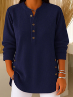 Neva™ | Tunica tipo Henley con bottoni