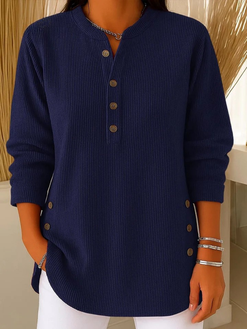 Neva™ | Tunica tipo Henley con bottoni