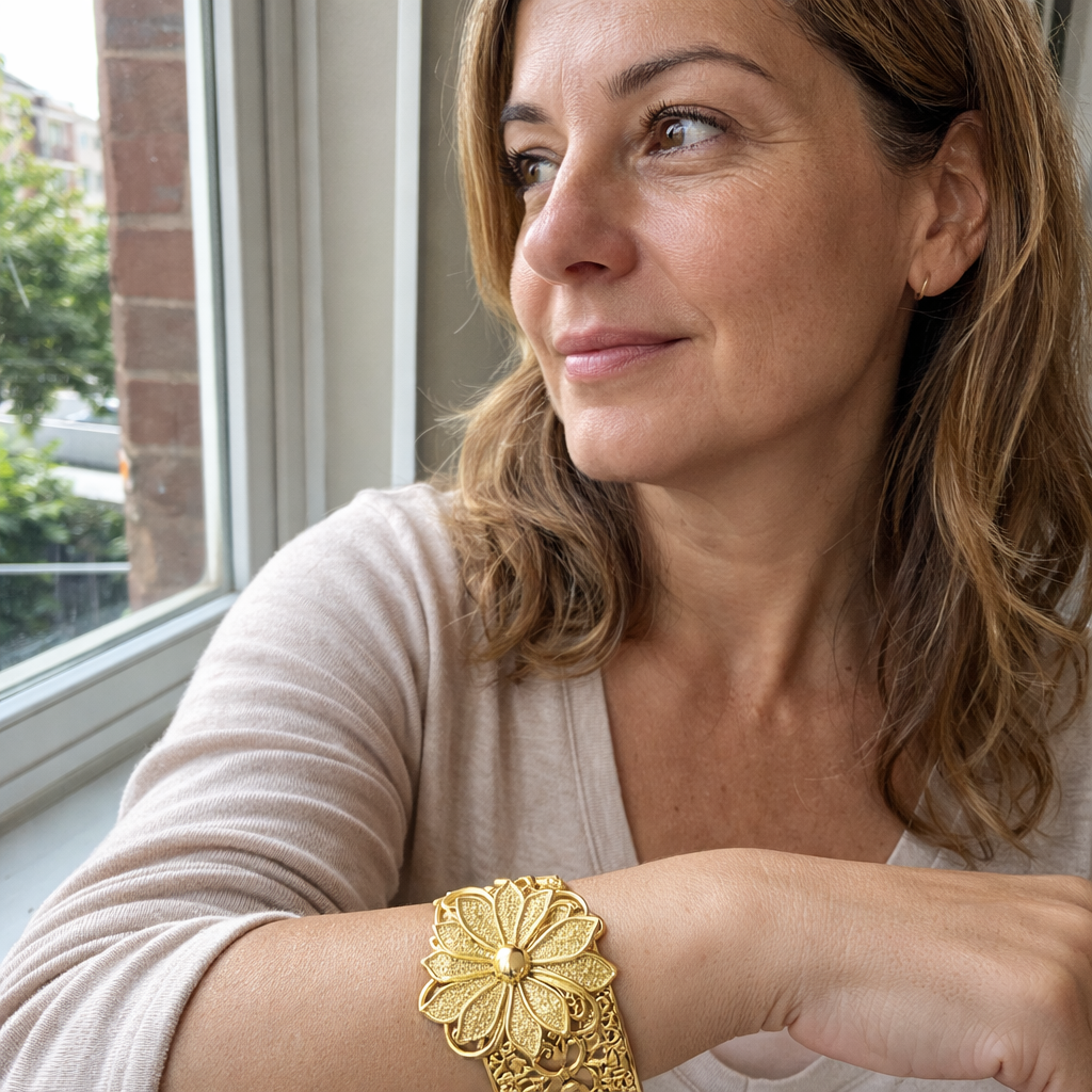 Anello a Fiore Stile Retro | Oro