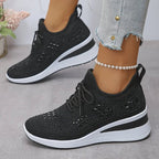 Giselle | Sneakers Ortopediche con Rhinestones Scintillanti