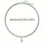 Collana Premium Minimal Turchese e Perla