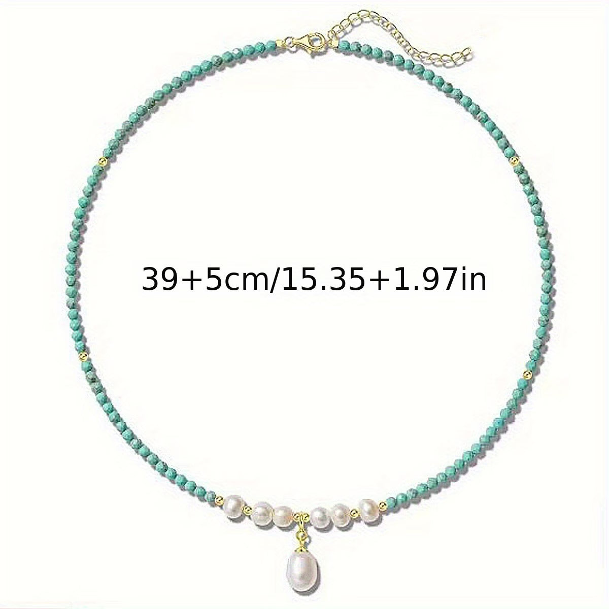 Collana Premium Minimal Turchese e Perla
