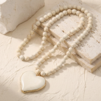 Collana con Perle a Cuore Turchesi