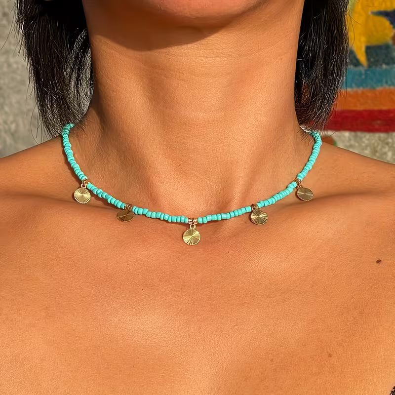 Collana Minimal in Turchese