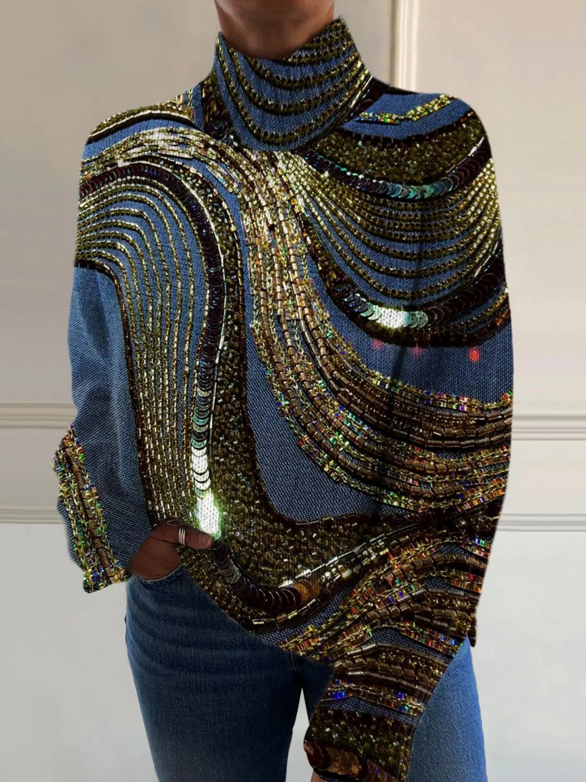 Charlotte - Maglione natalizio a collo alto