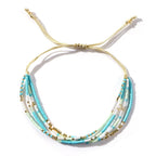 Bracciale Regolabile Turchese e Oro