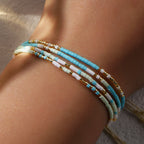 Bracciale Regolabile Turchese e Oro