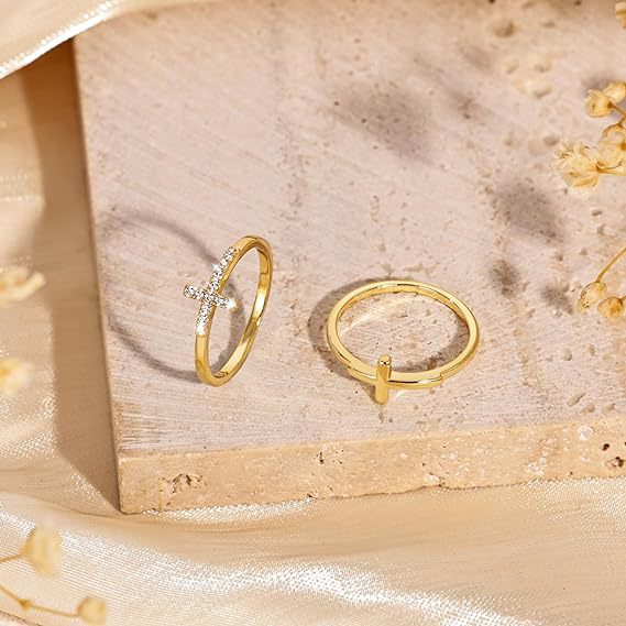 Set Anello Croce Eterna
