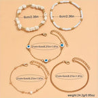 Braccialetto alla Caviglia Boho Turchese Set