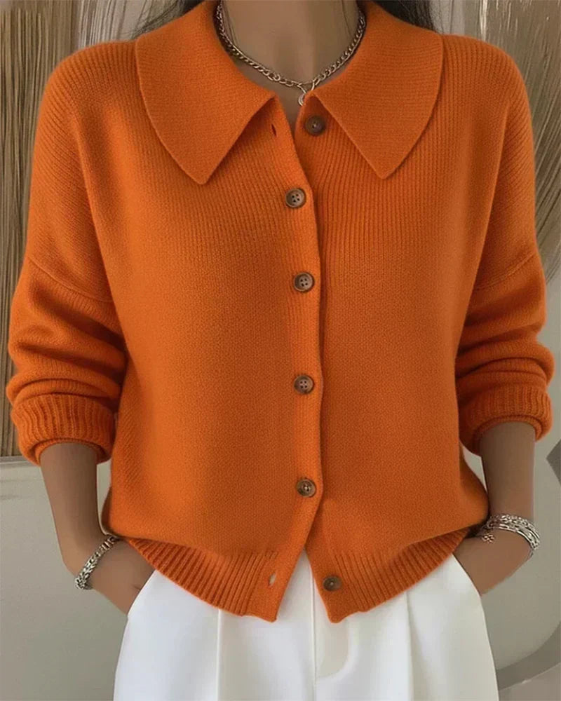 Vespera™ | Cardigan con colletto a bottoni