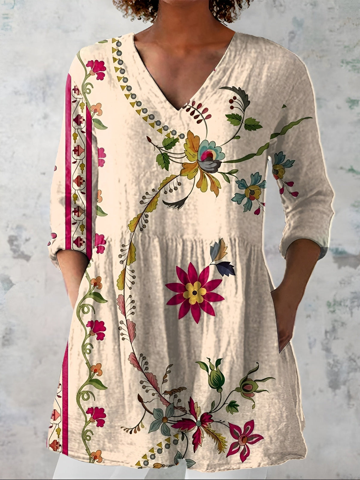 Lottie | Blusa Lunga con Scollatura a V