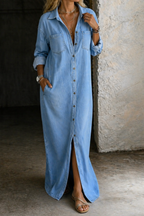 Martina | Vestito in denim con bottoni