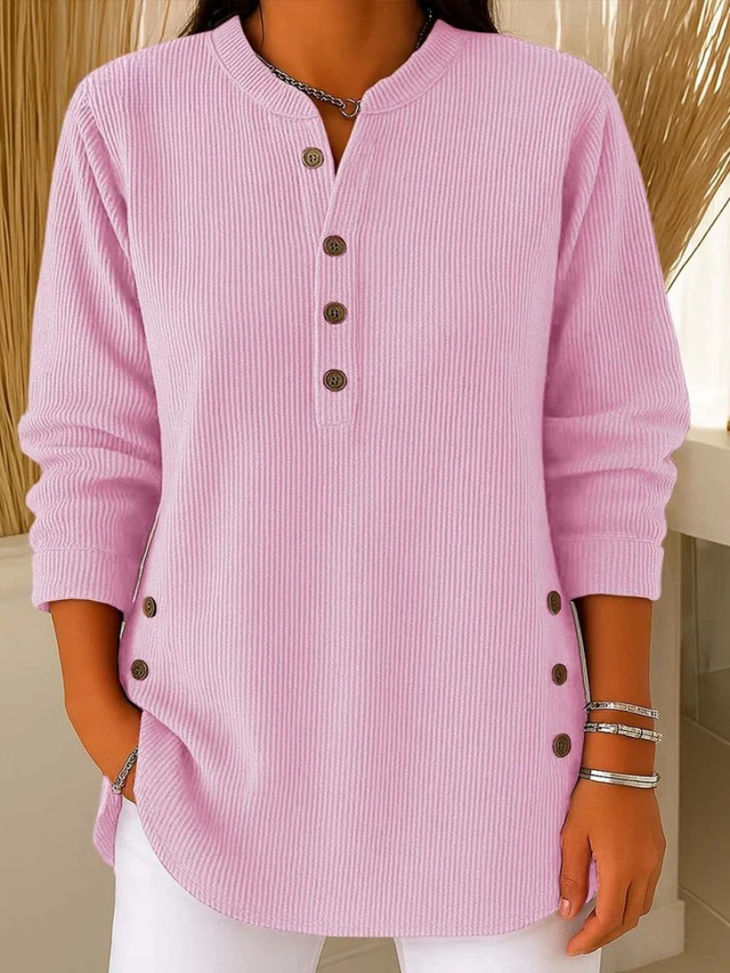 Neva™ | Tunica tipo Henley con bottoni