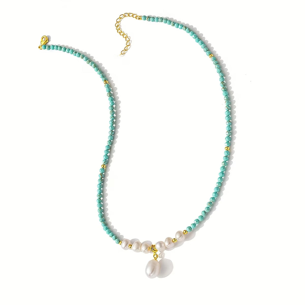 Collana Premium Minimal Turchese e Perla
