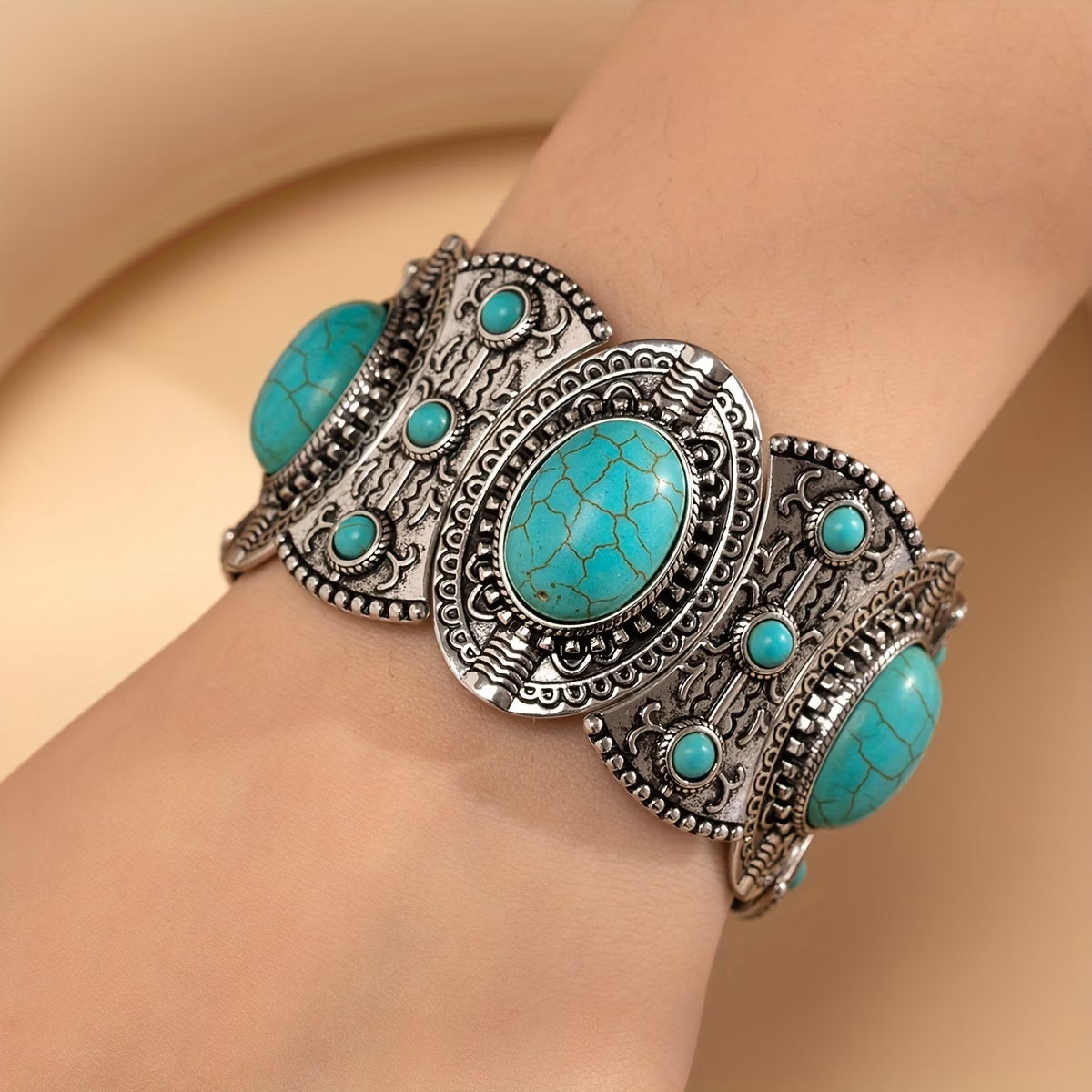 Bracciale in Argento Turquoise Bohemien Premium