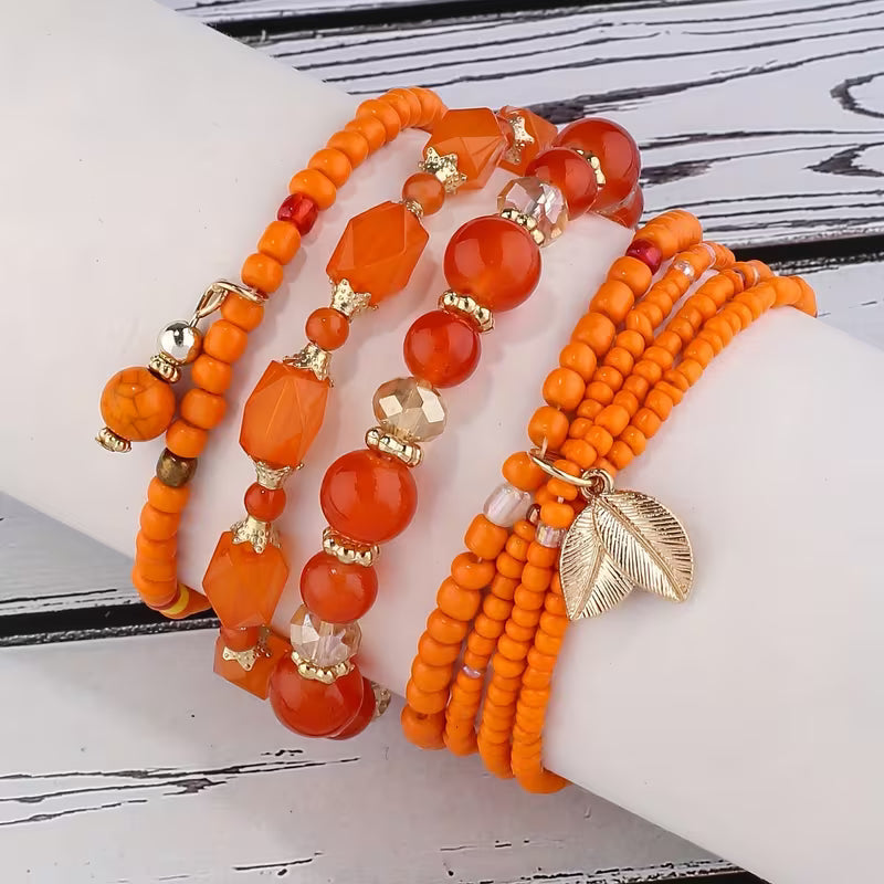 Set di Bracciali Eleganti con Corone Turchesi