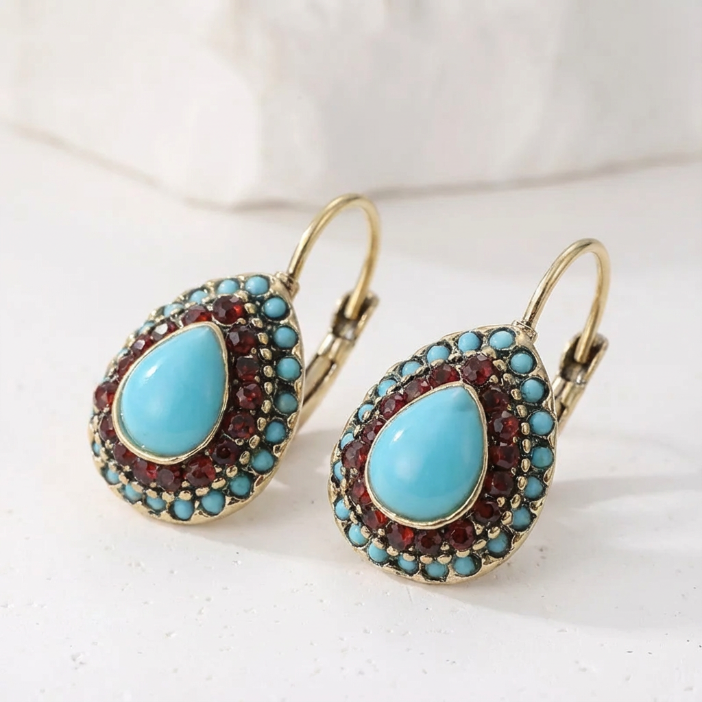 Orecchini di Vetro Vintage Eleganti