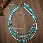 Set di Braccialetti in Perle Bohemiane e Turchesi