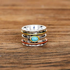 Anello Incastonato in Turchese Bohemien