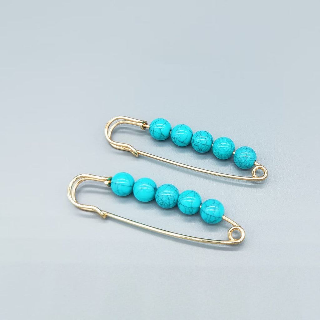 Spilla Elegante Turchese, (1 Pezzo)
