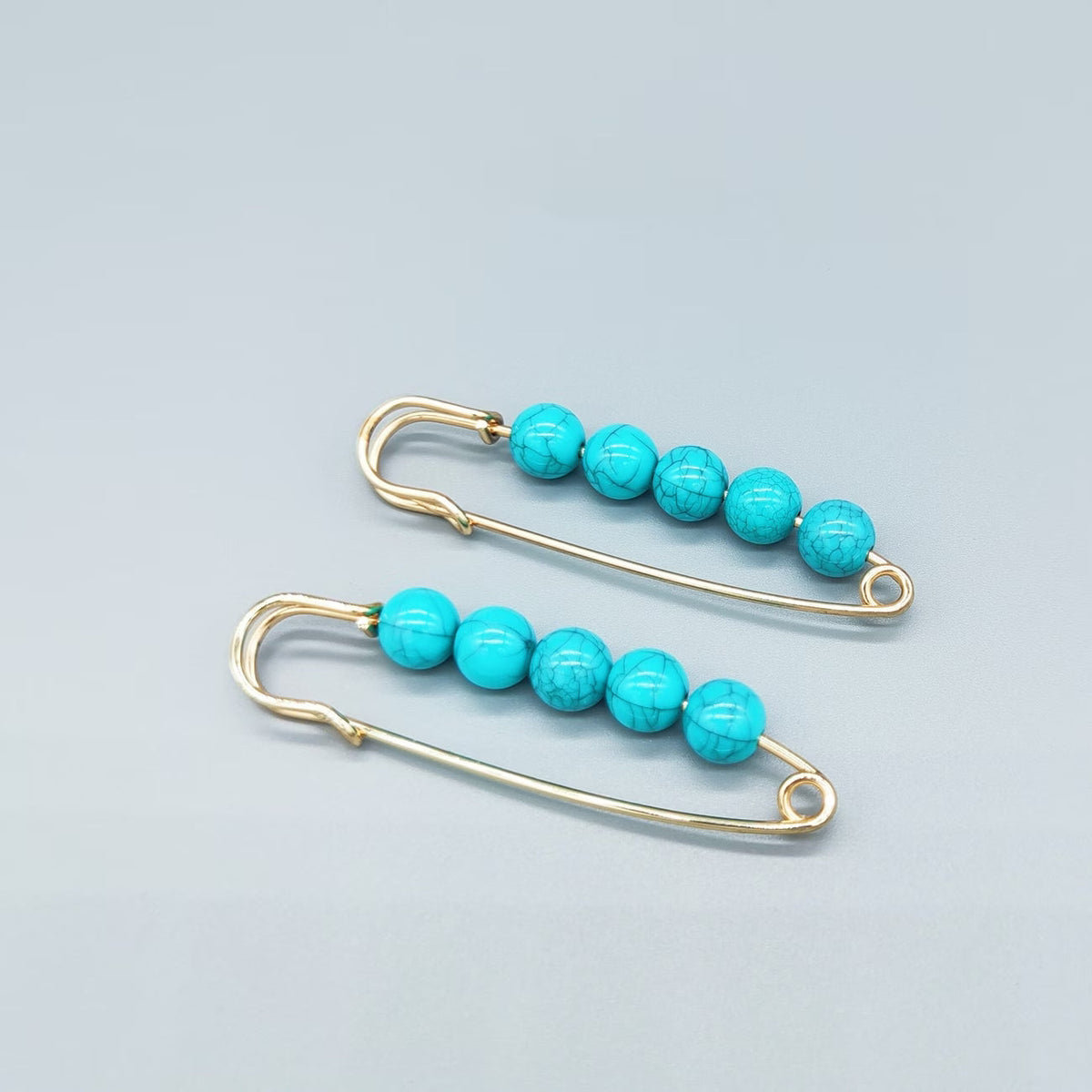 Spilla Elegante Turchese, (1 Pezzo)