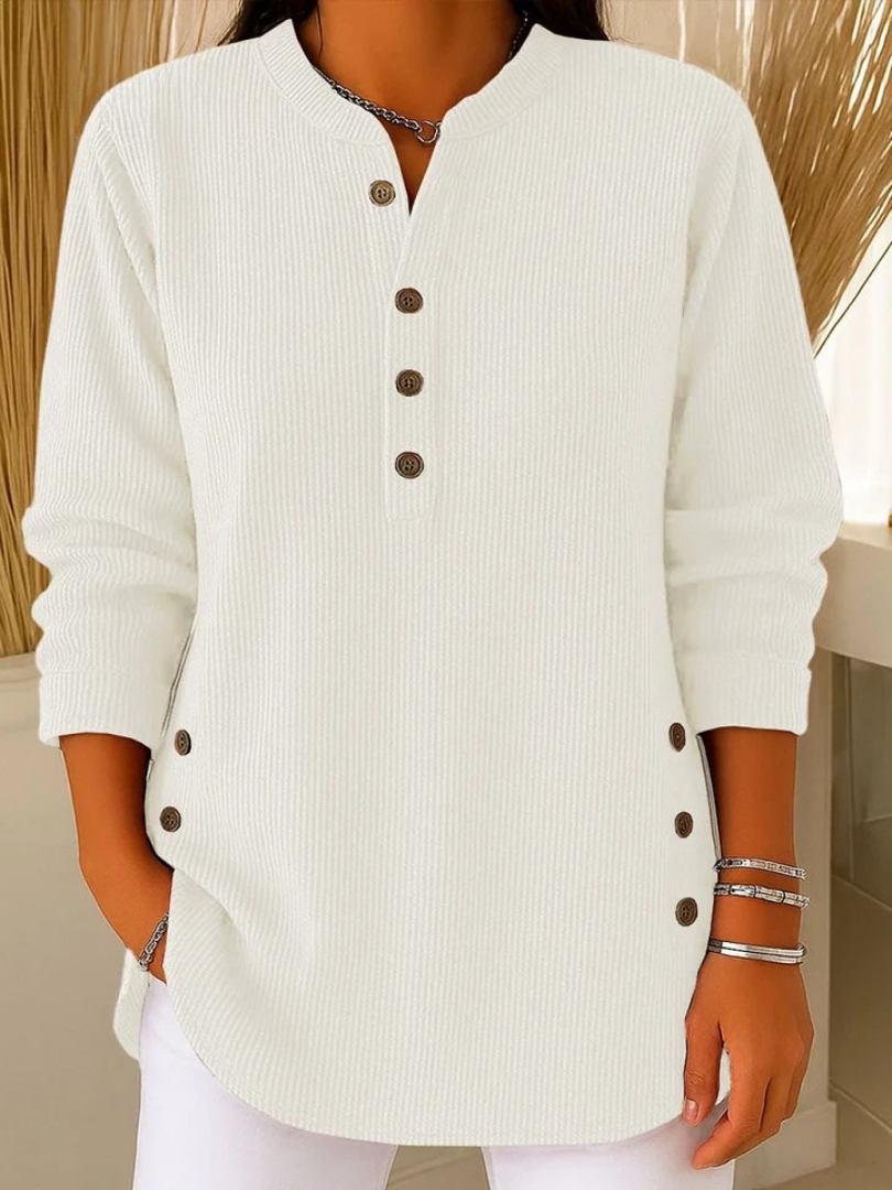 Neva™ | Tunica tipo Henley con bottoni