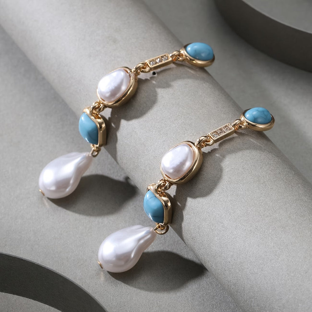 Orecchini in Perla Turchese