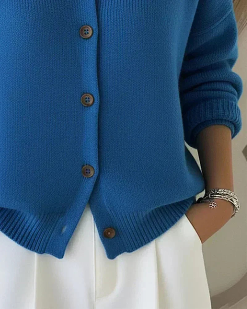 Vespera™ | Cardigan con colletto a bottoni