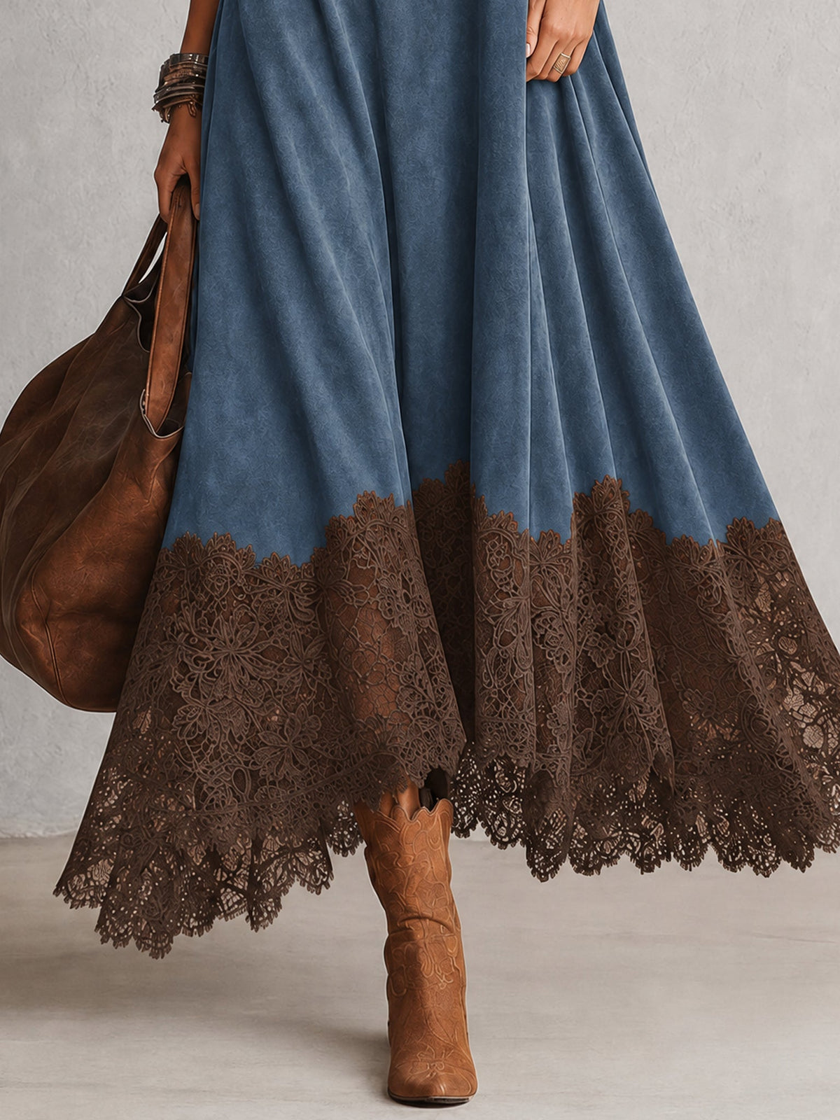 Alessandra | Vestito Lungo in Pizzo