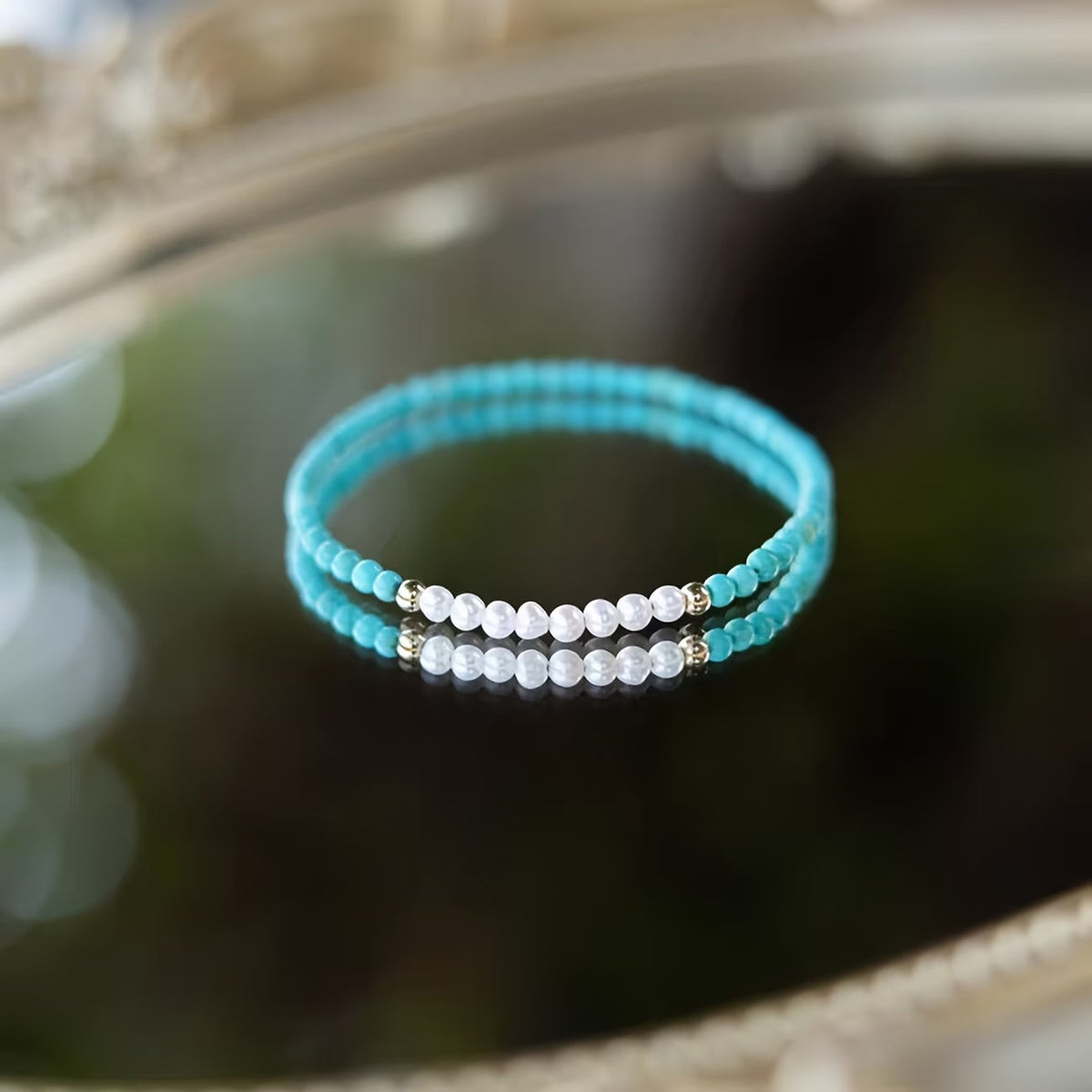 Bracciale Perla Sottile Turchese