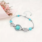 Bracciale Vintage in Argento con Turchese a Forma di Farfalla