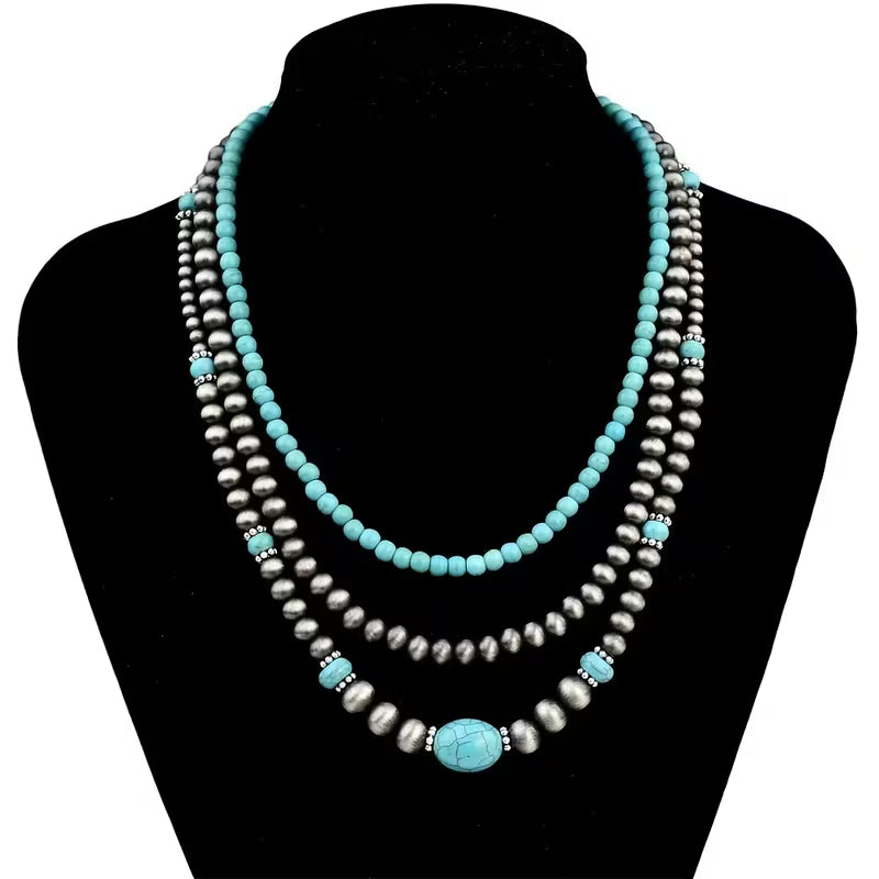 Collana Layered Turchese Collana Moderna