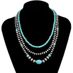 Collana Layered Turchese Collana Moderna