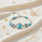Bracciale Vintage in Argento con Turchese a Forma di Farfalla