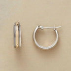 Orecchini a Cerchio Vintage Golden Line in Argento