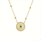 Set di Gioielli Elegante con Medaglione Turchese
