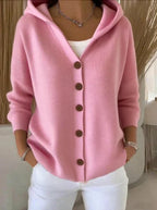 Darienne™ | Cardigan a maglia con cappuccio e bottoni