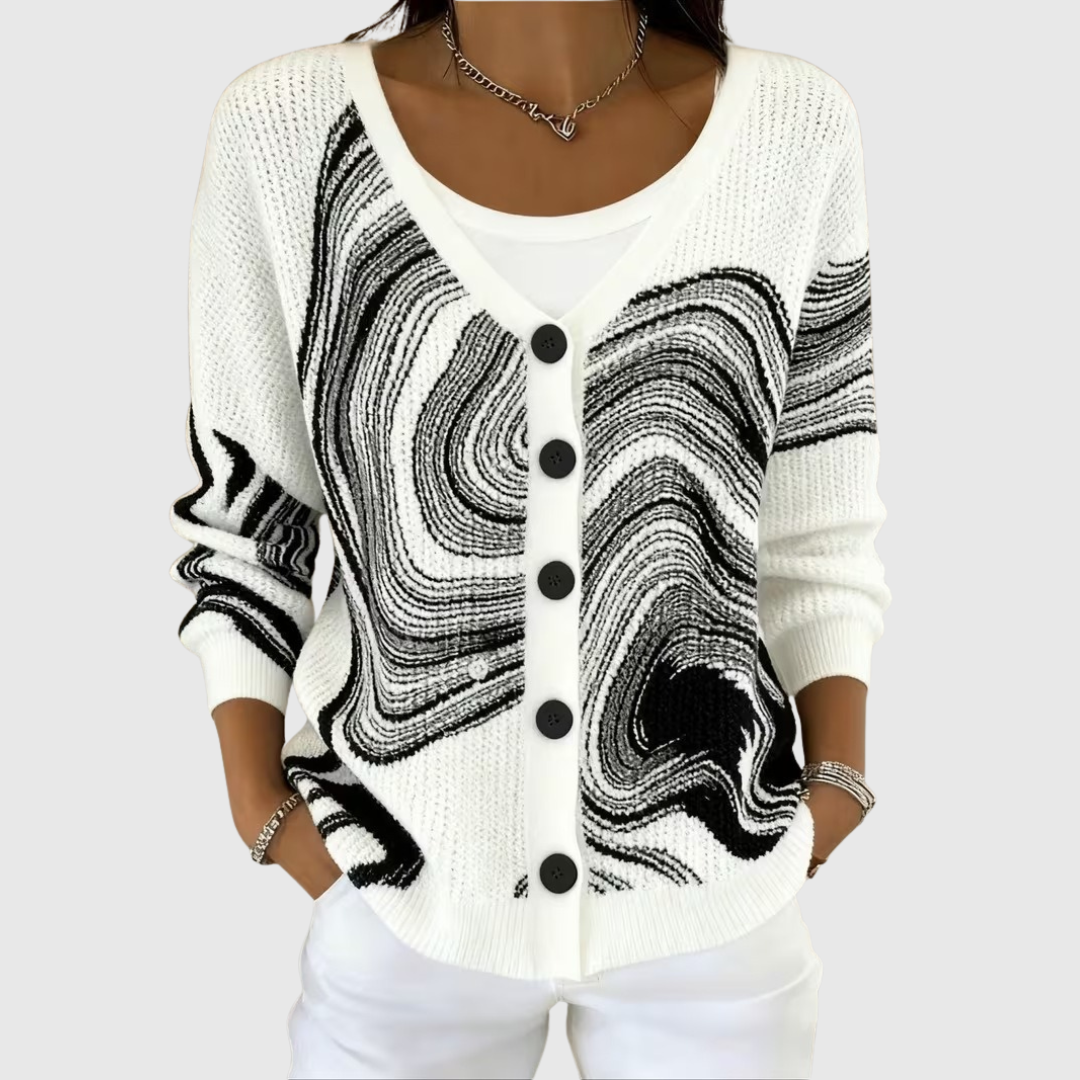 Emilia | Giacca in maglia con bottoni