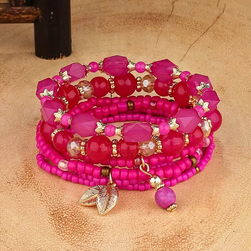 Set di Bracciali Eleganti con Corone Turchesi
