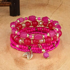 Set di Bracciali Eleganti con Corone Turchesi