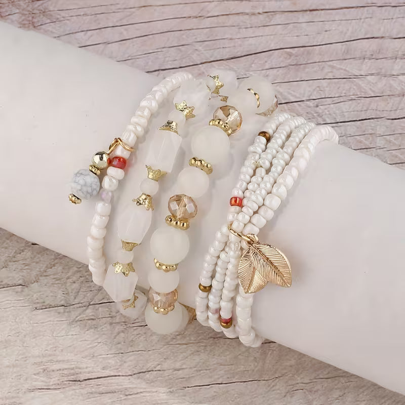 Set di Bracciali Eleganti con Corone Turchesi