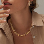 Collana a Maglia Cubana Spessa | Oro