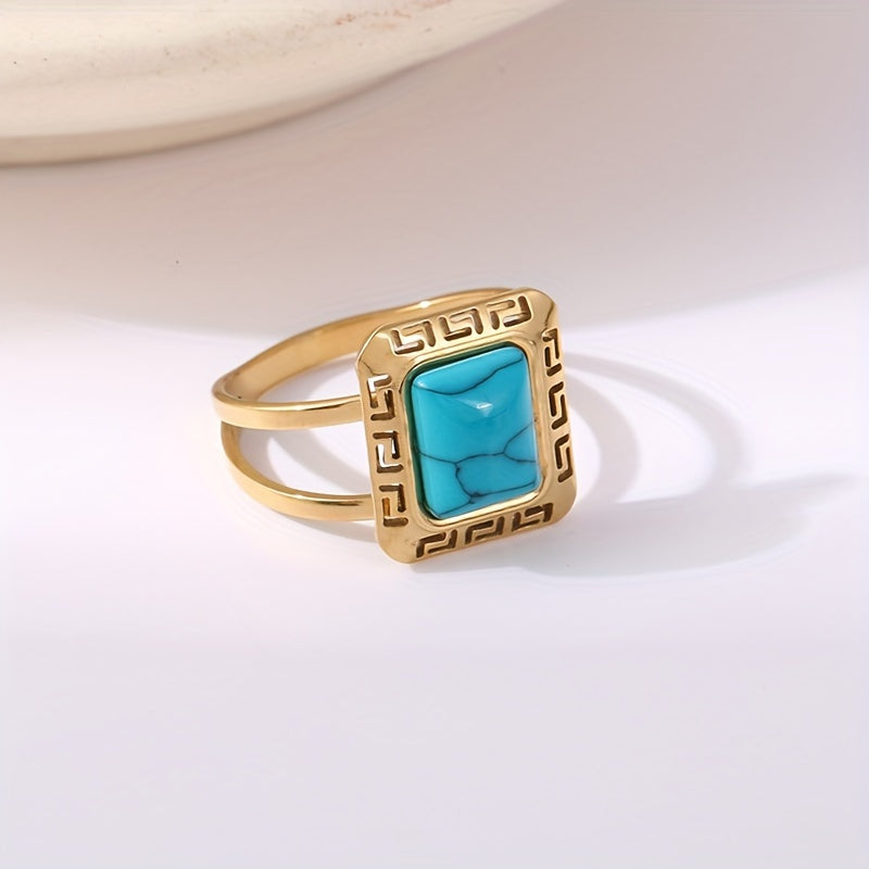 Anello Greco Vintage Turchese