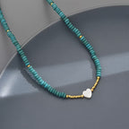 Collana Minimalista Cuore Turchese