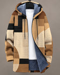Chiara | Giacca Lunga con Cappuccio Patchwork